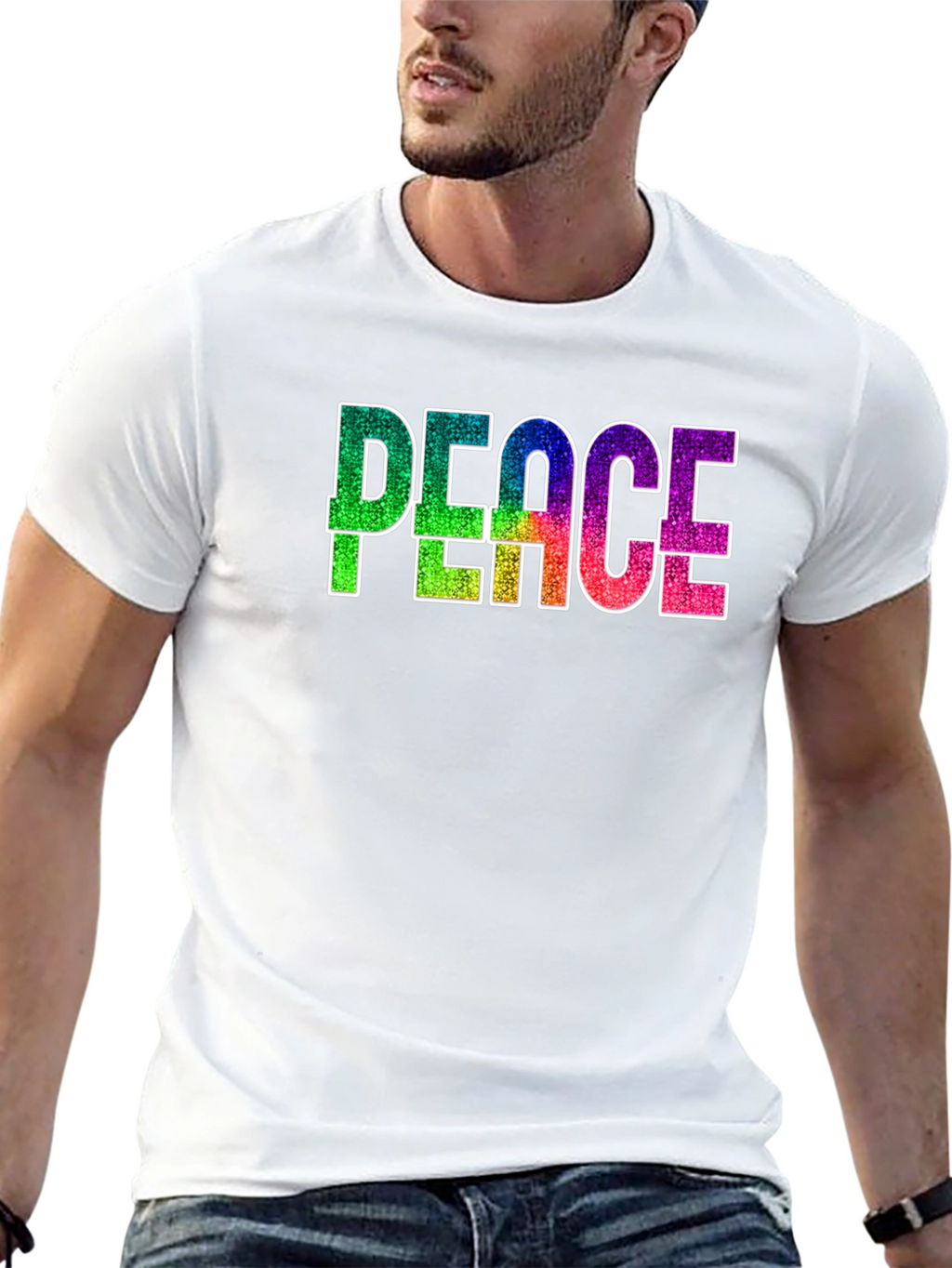 Peace Rainbow Graphic T-Shirt