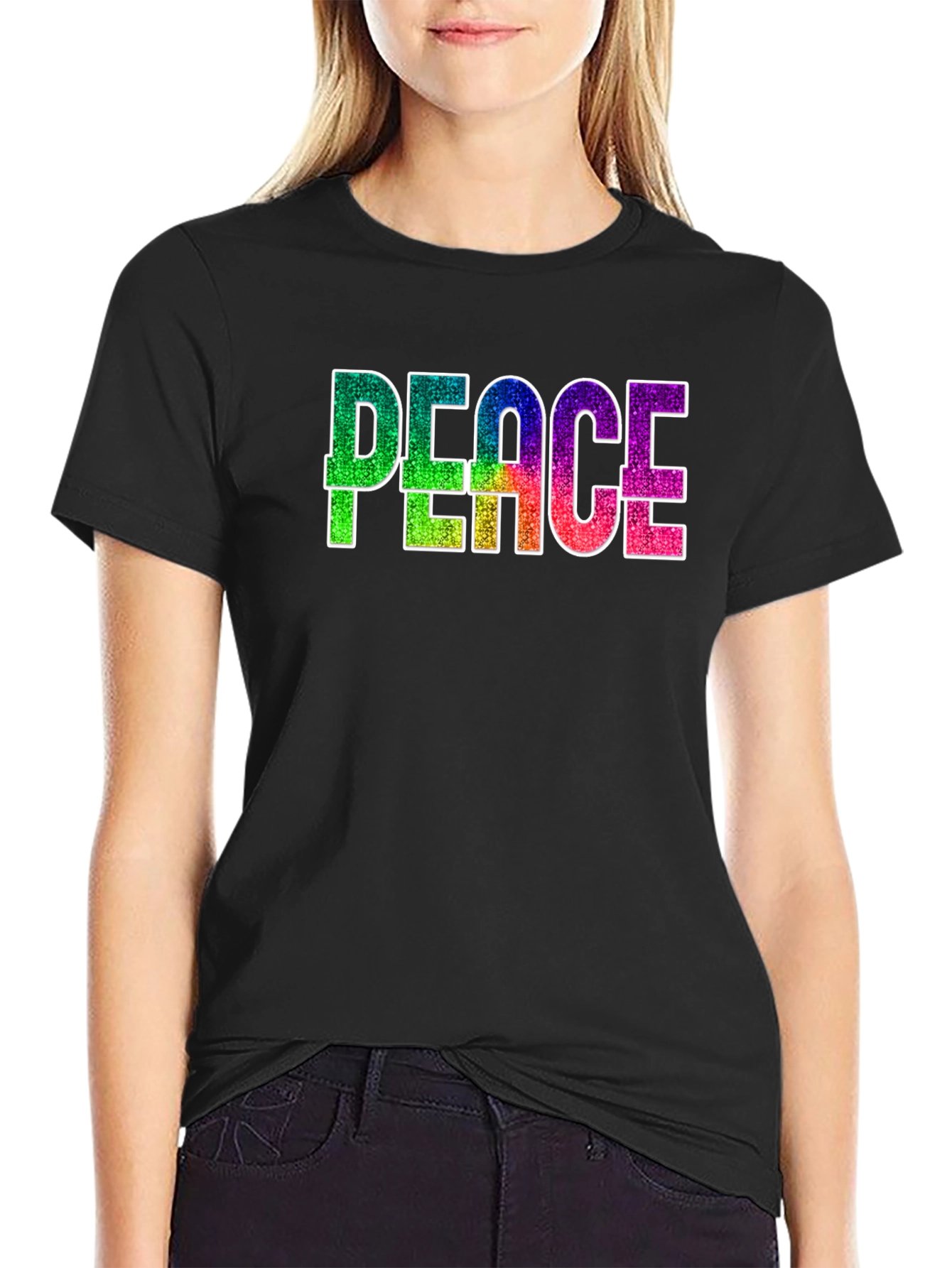 Peace Rainbow Graphic T-Shirt