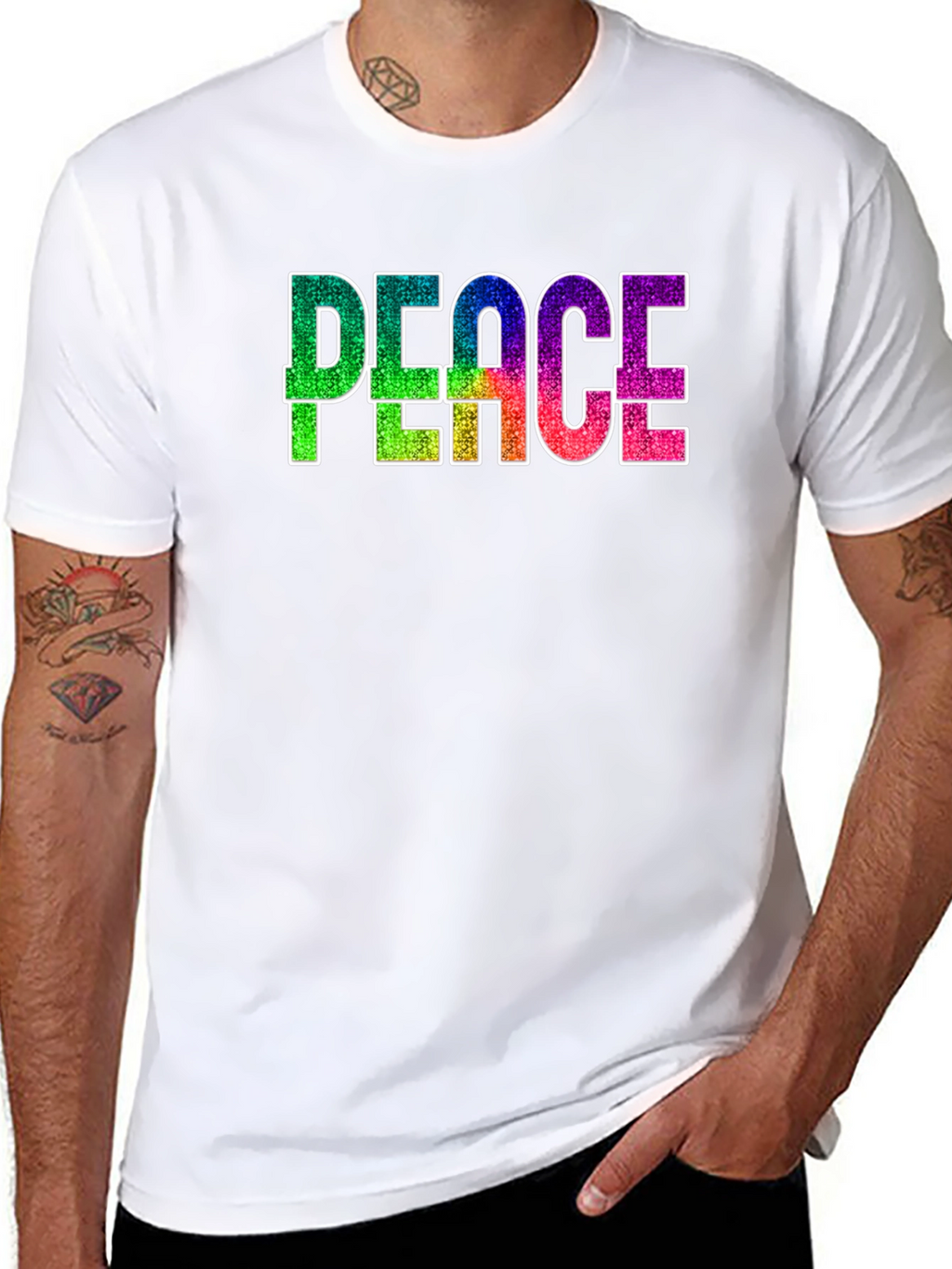 Peace Rainbow Graphic T-Shirt