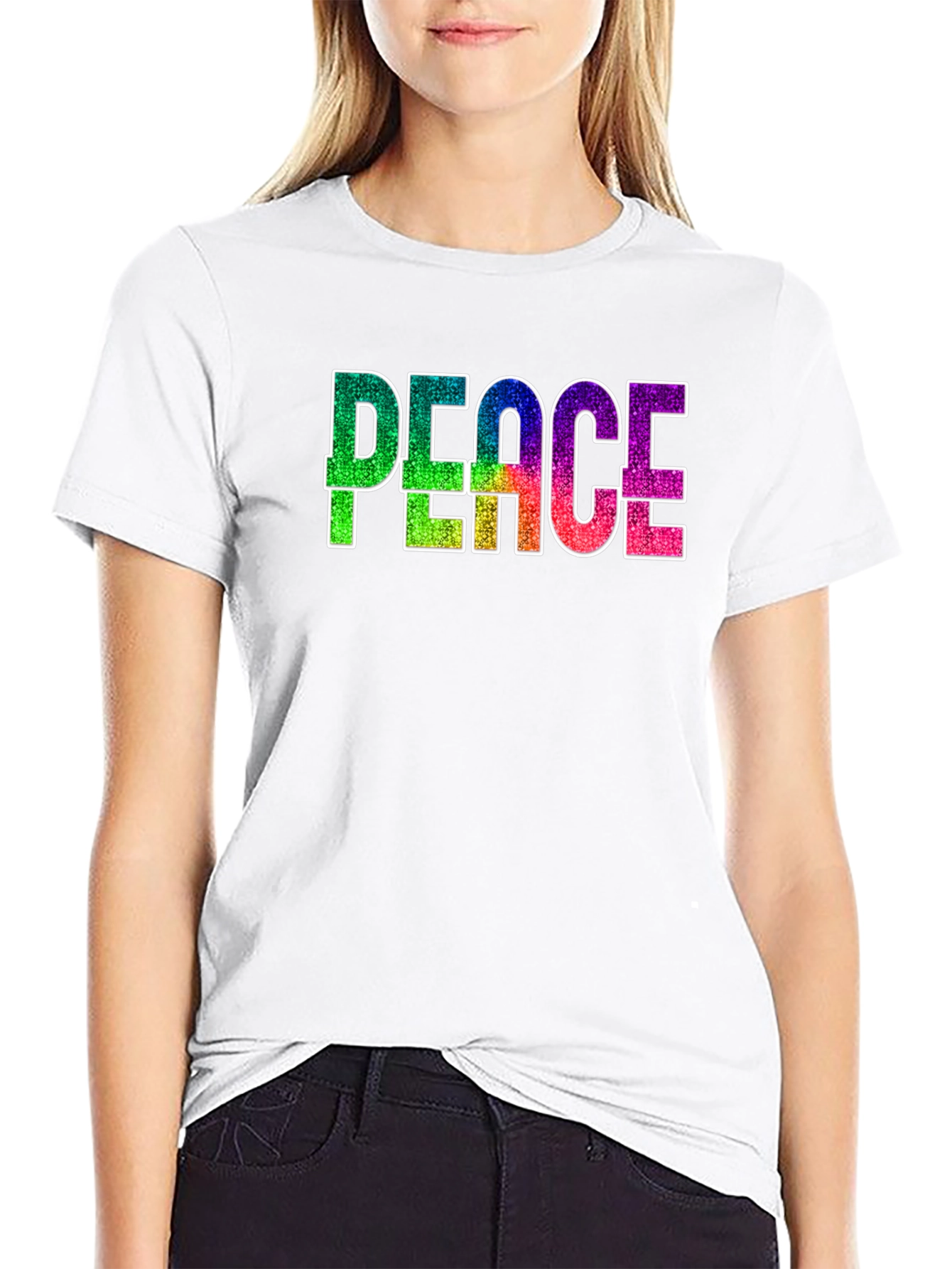 Peace Rainbow Graphic T-Shirt