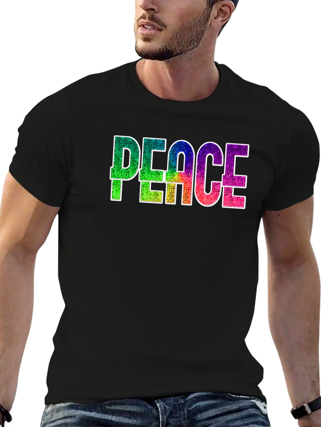 Peace Rainbow Graphic T-Shirt