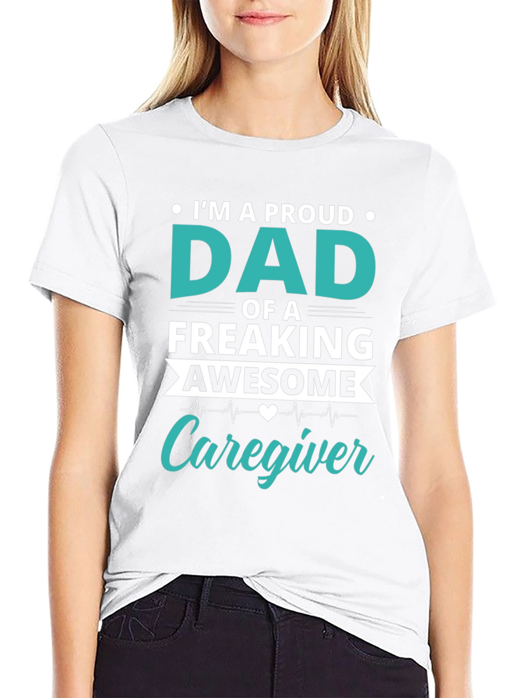 Proud Dad Caregiver Graphic T-Shirt