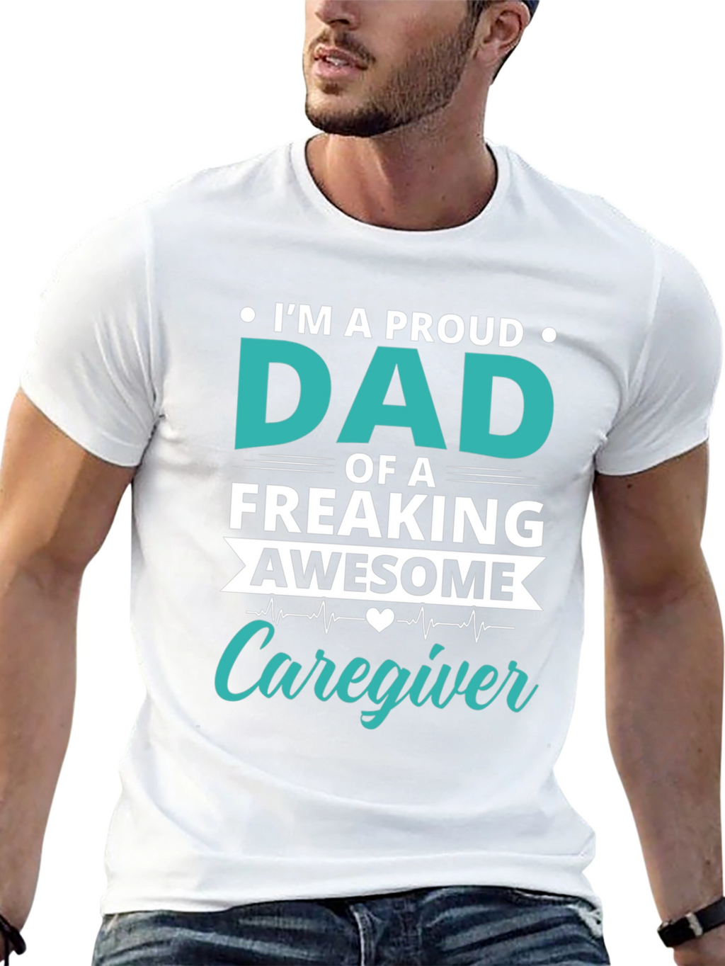 Proud Dad Caregiver Graphic T-Shirt