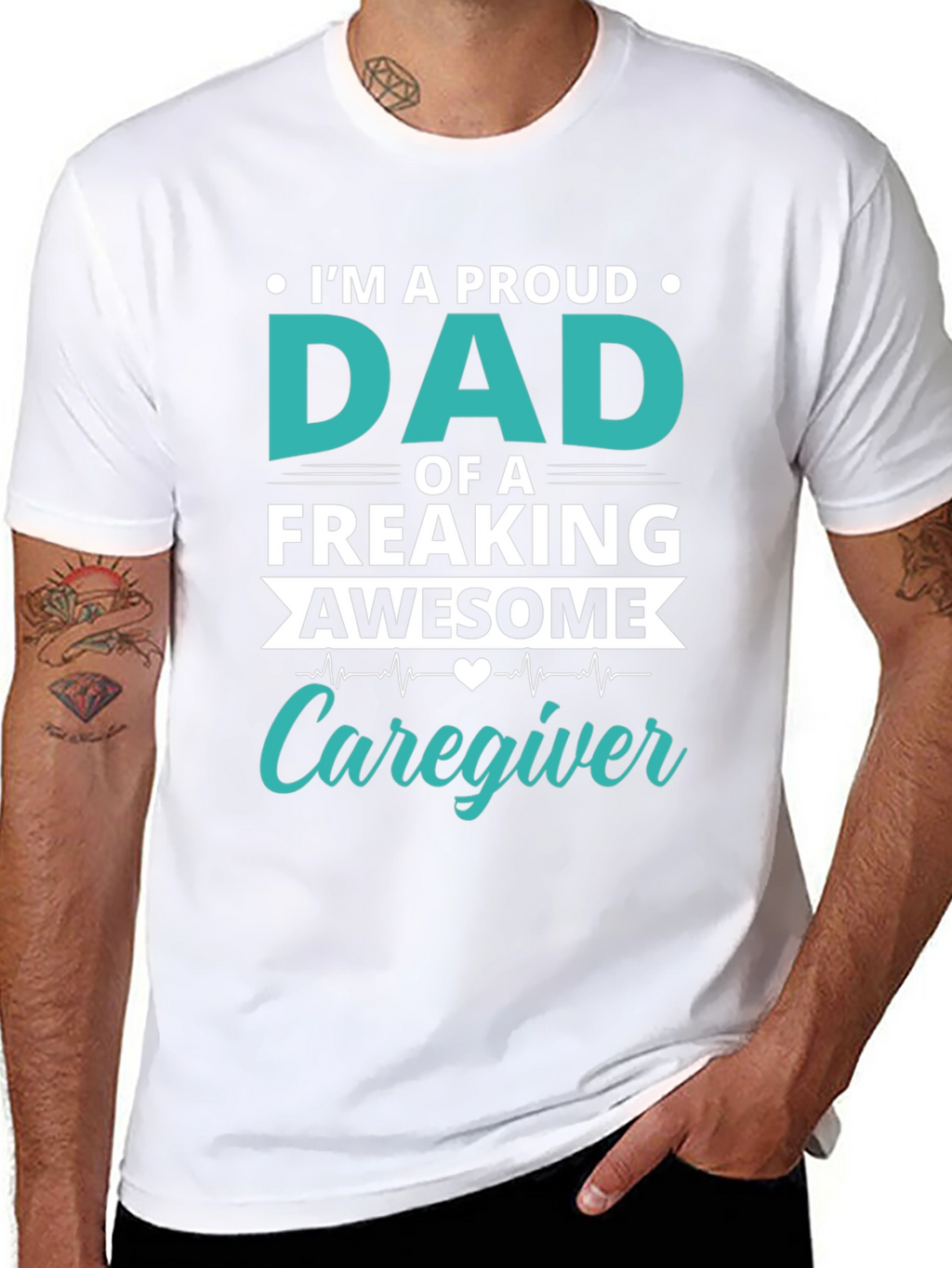 Proud Dad Caregiver Graphic T-Shirt