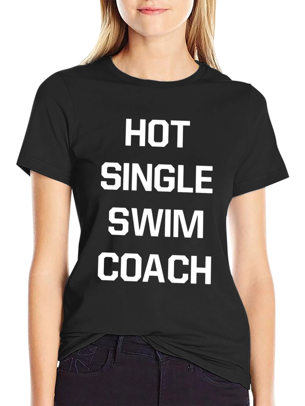 Hot Single Swim Coach T-Shirt - Novelty Graphic Tee