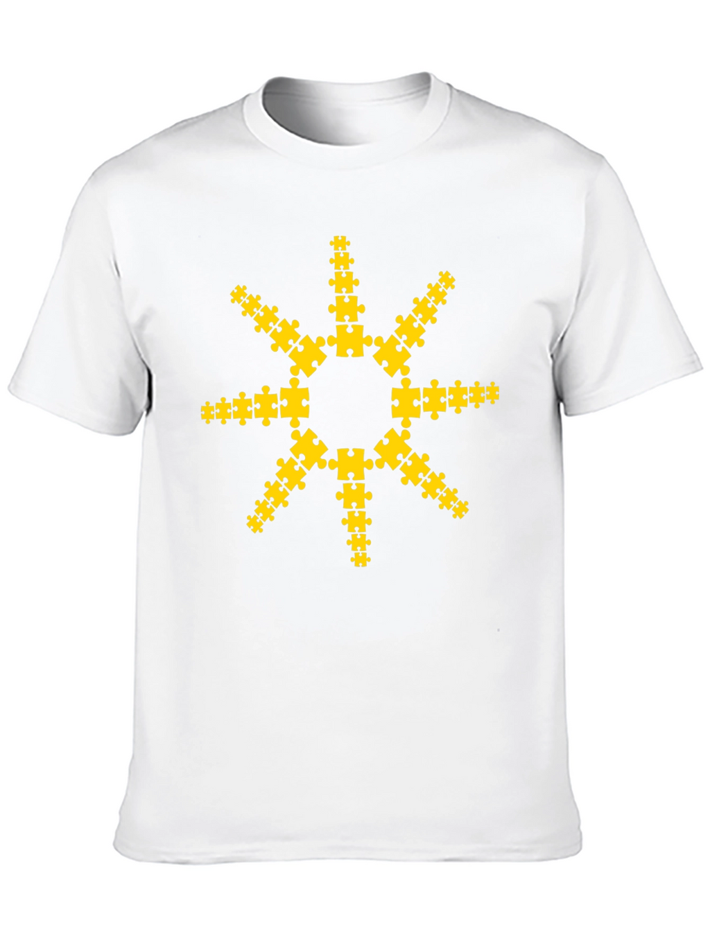 Puzzle Piece Sun Graphic T-Shirt