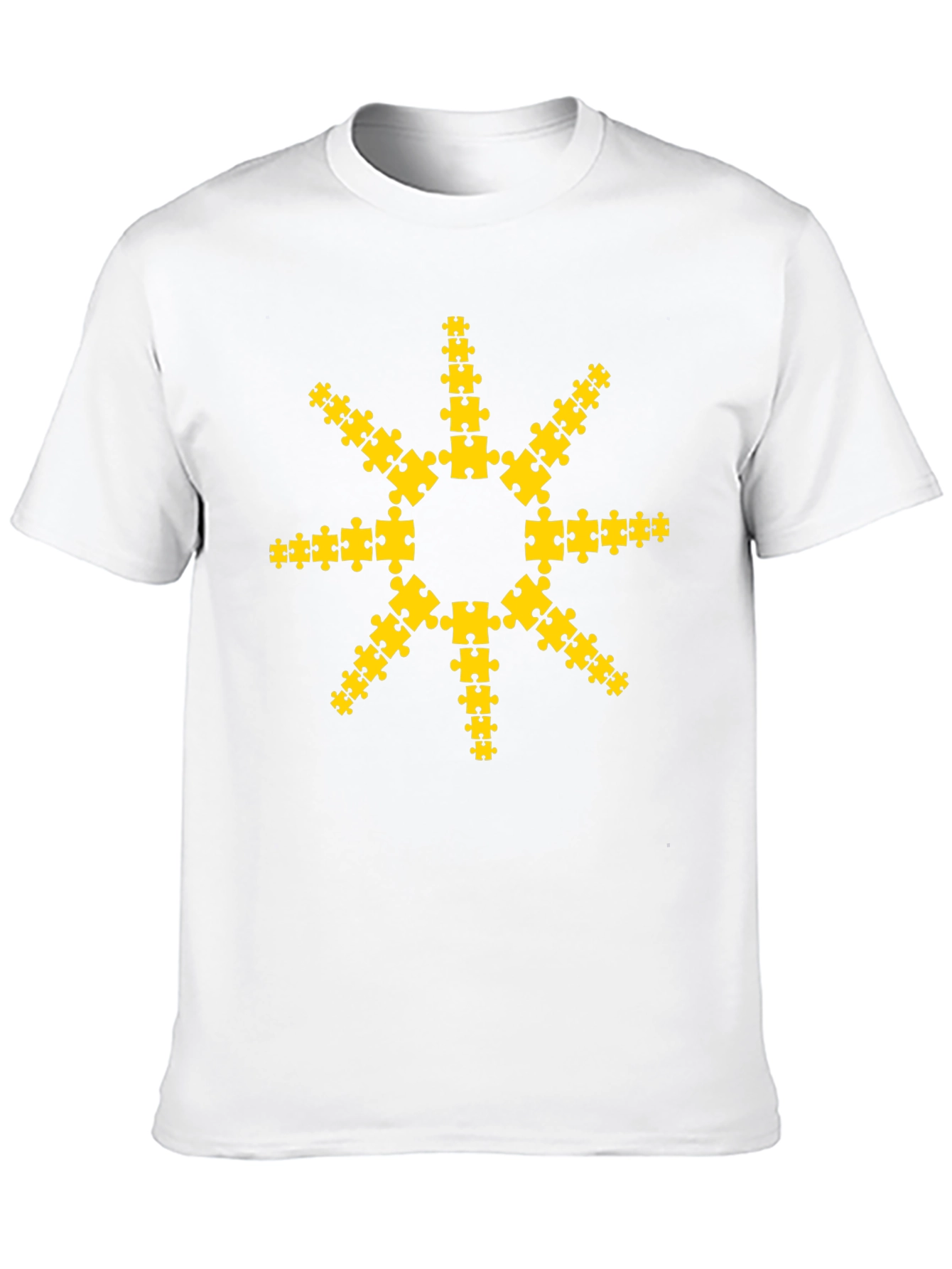 Puzzle Piece Sun Graphic T-Shirt