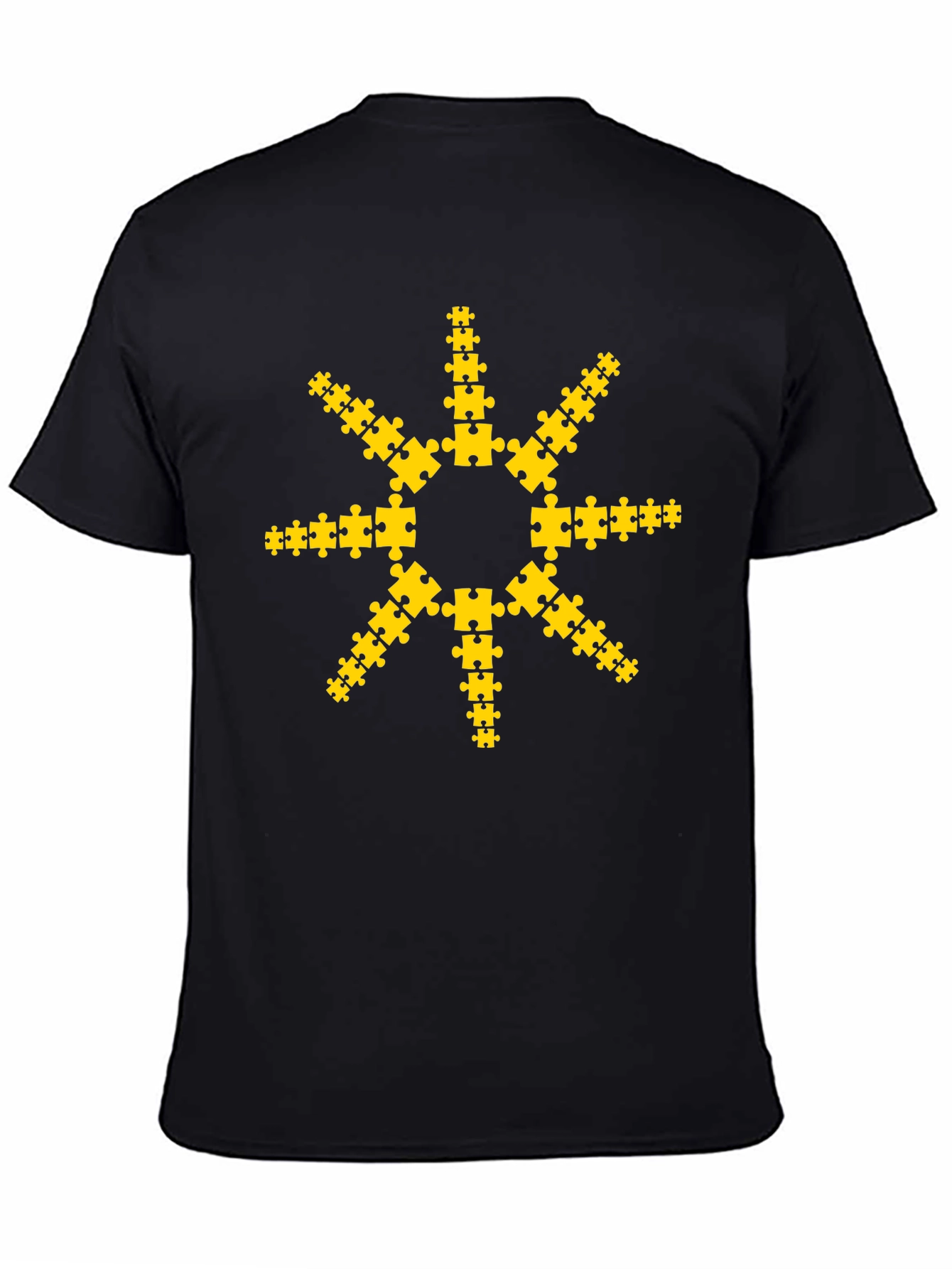 Puzzle Piece Sun Graphic T-Shirt