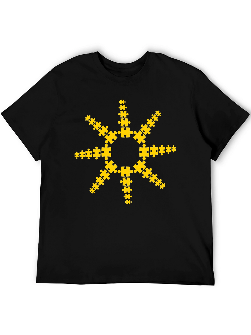 Puzzle Piece Sun Graphic T-Shirt