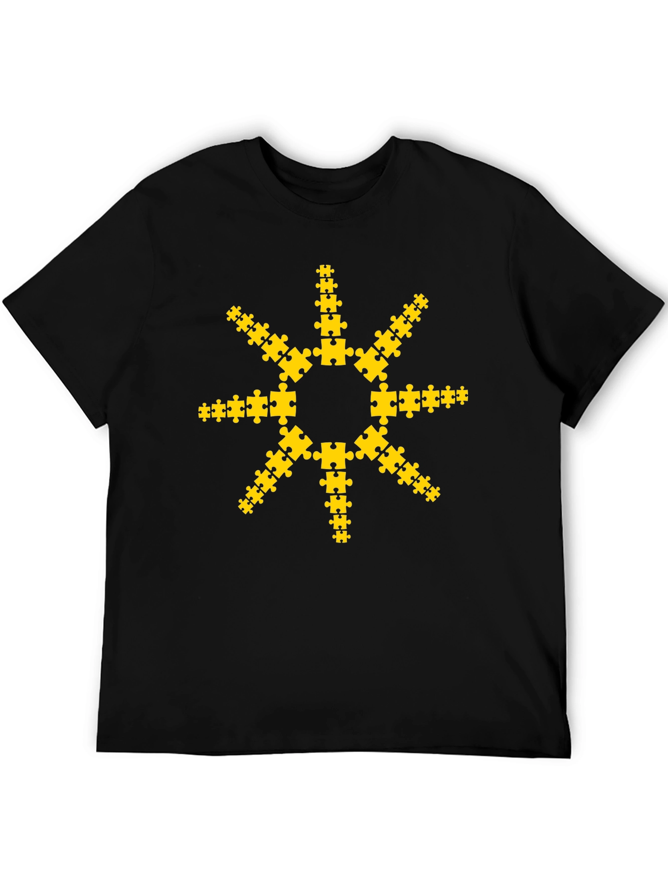 Puzzle Piece Sun Graphic T-Shirt