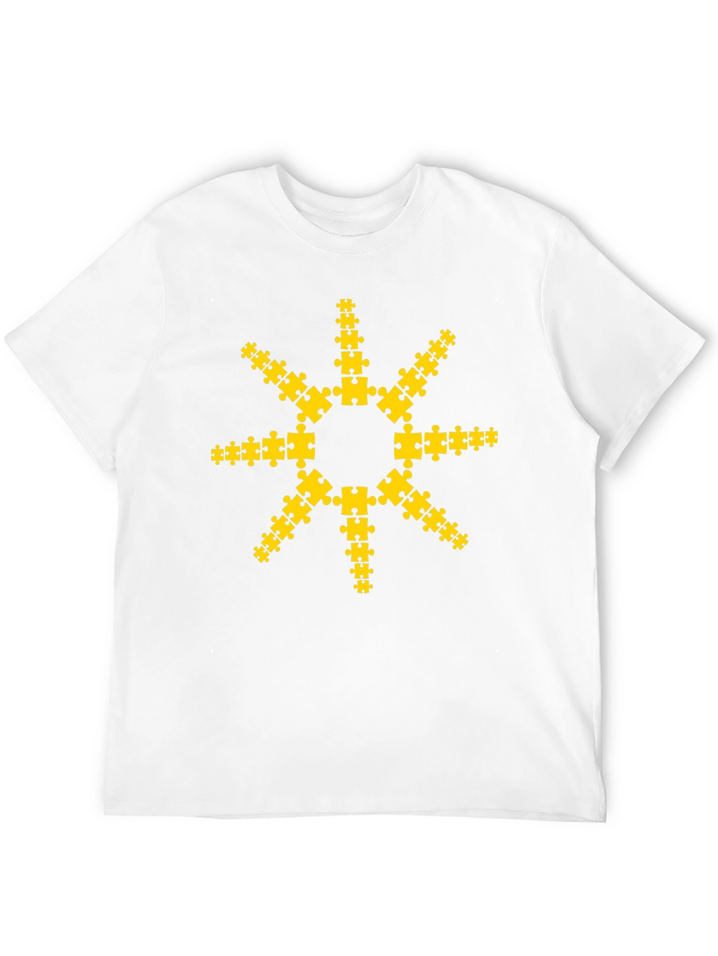 Puzzle Piece Sun Graphic T-Shirt
