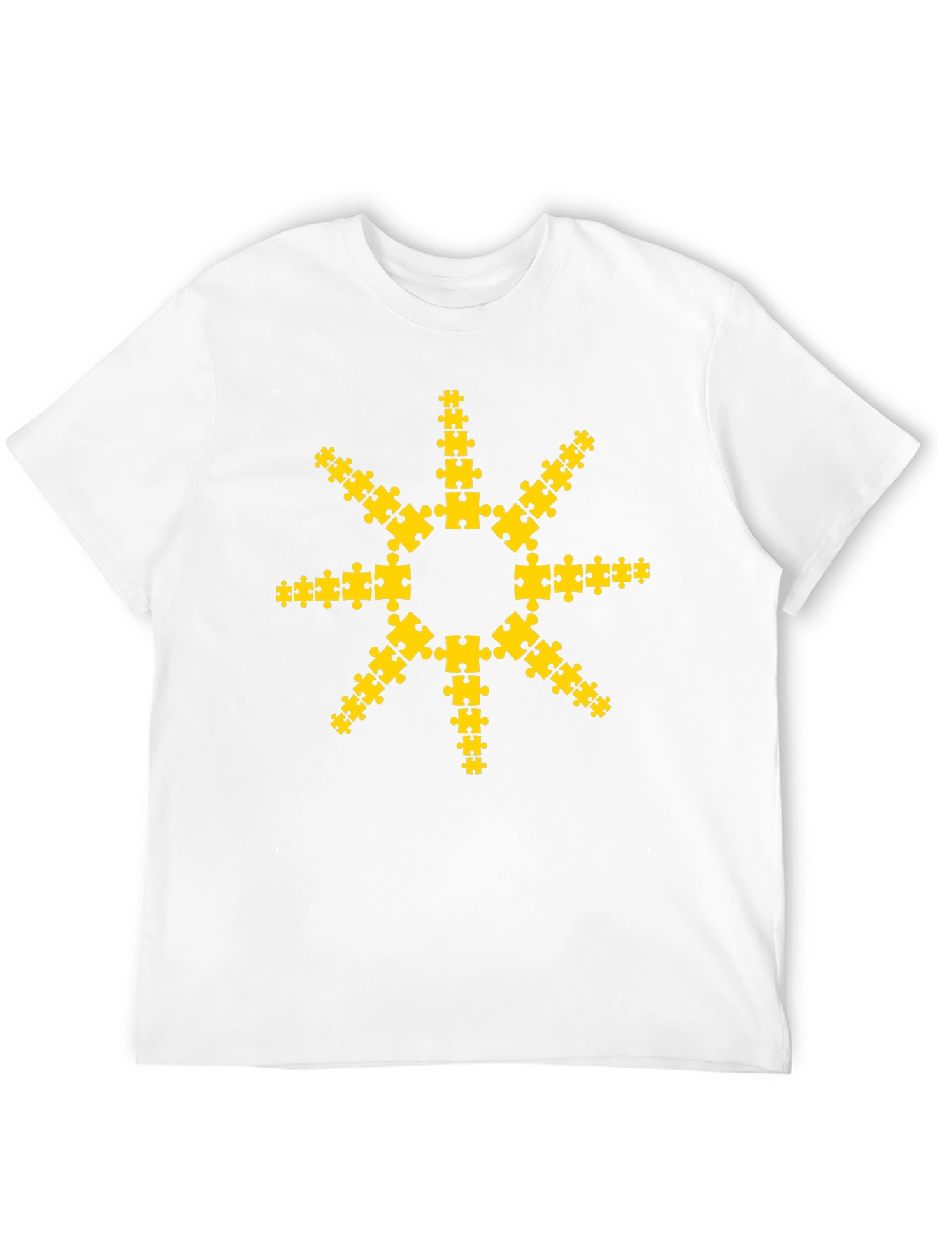 Puzzle Piece Sun Graphic T-Shirt