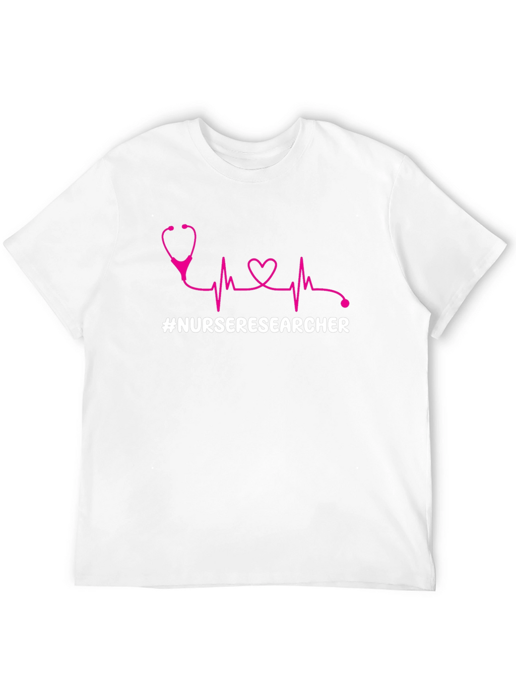 Nurse Researcher T-Shirt - Stethoscope Heartbeat Design