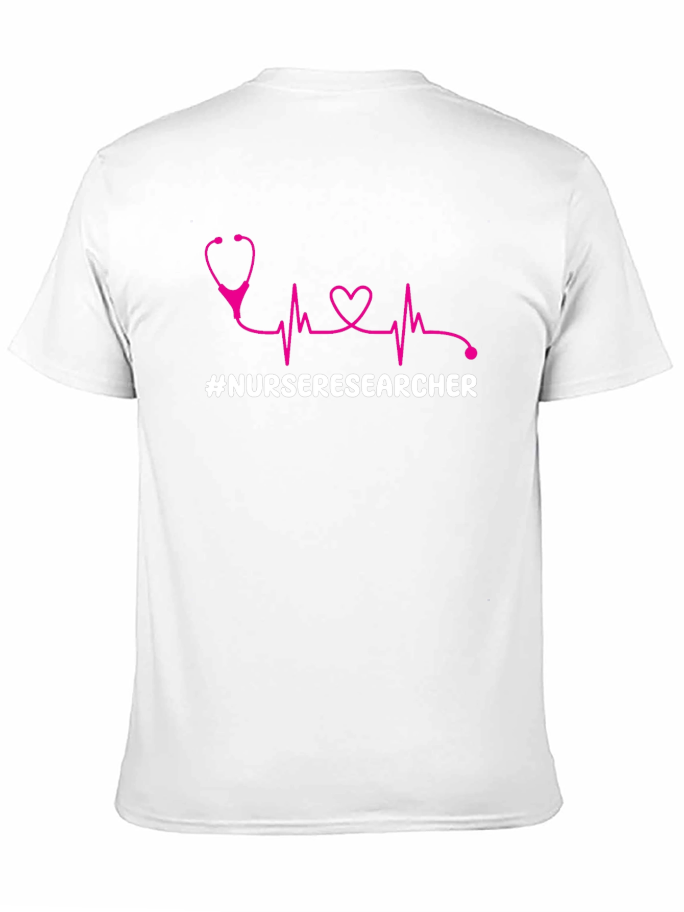 Nurse Researcher T-Shirt - Stethoscope Heartbeat Design