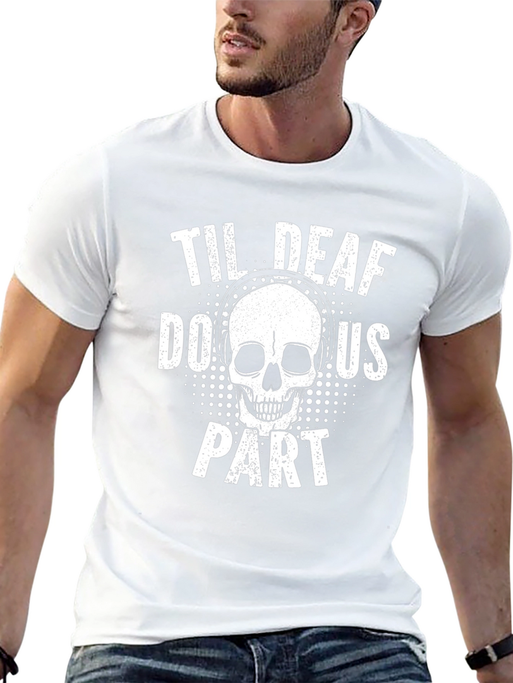 Til Deaf Do Us Part Skull Graphic Tee