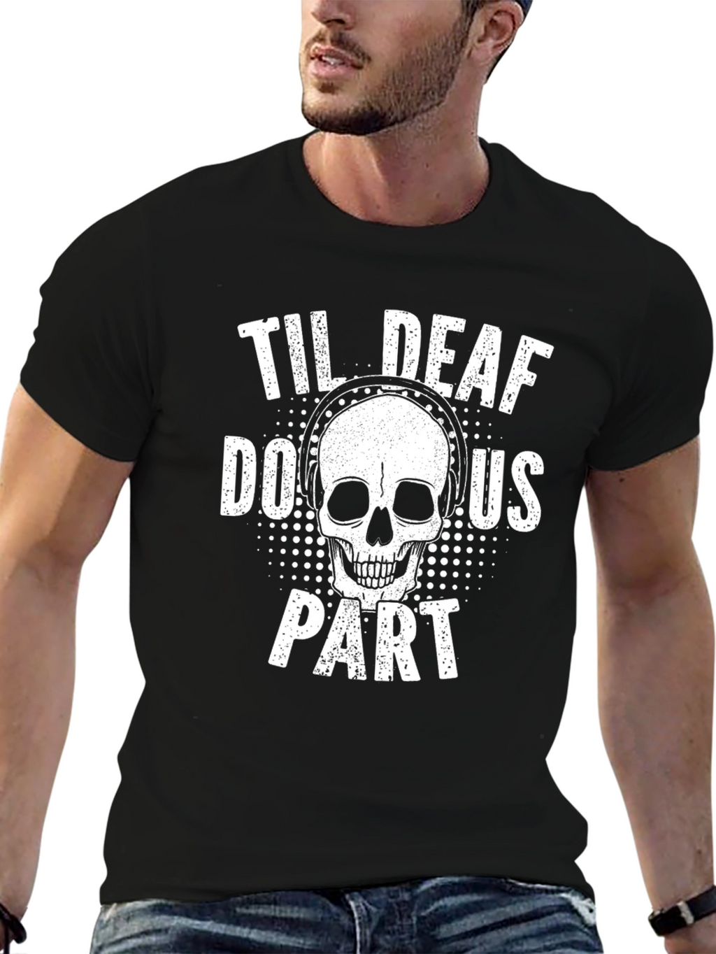 Til Deaf Do Us Part Skull Graphic Tee
