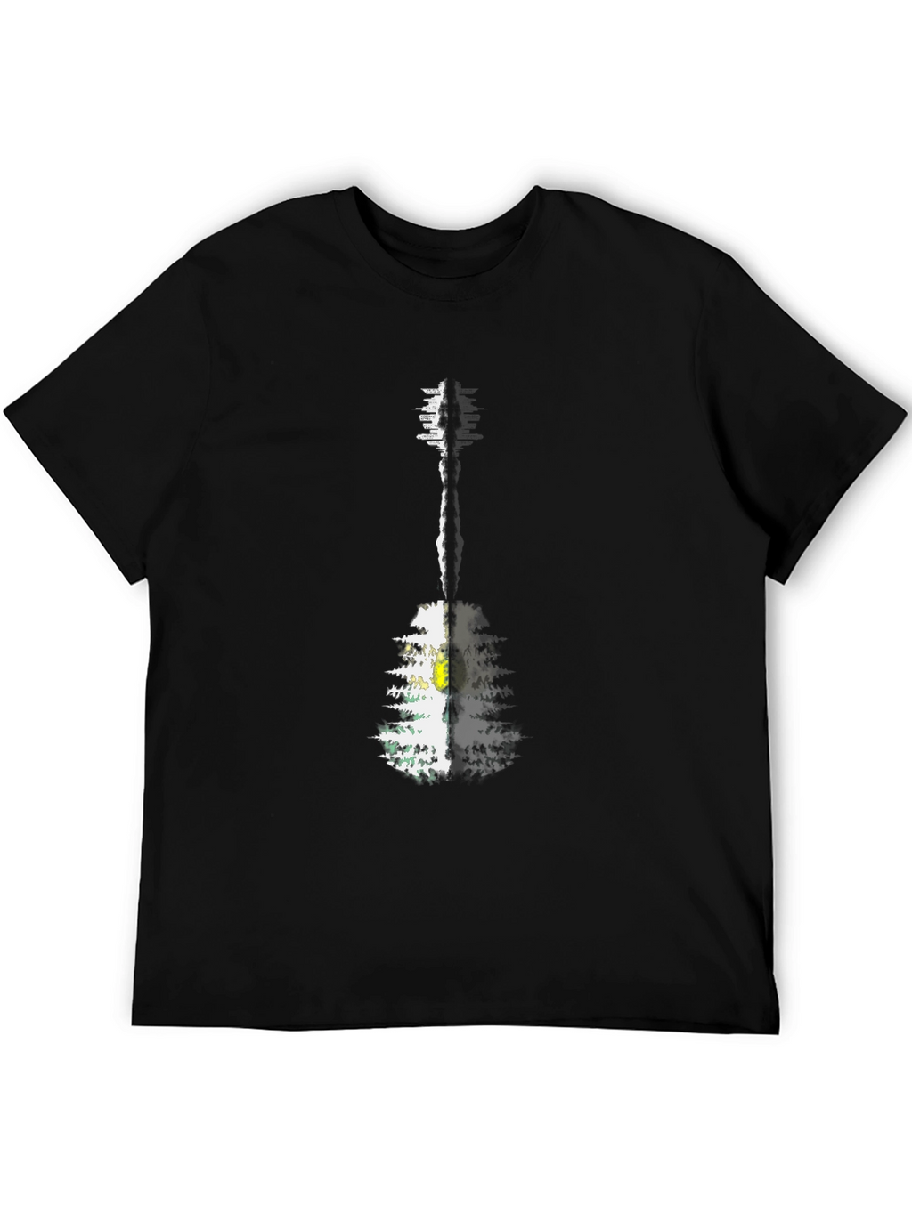 Guitar Forest Graphic Tee - Mens Black T-Shirt