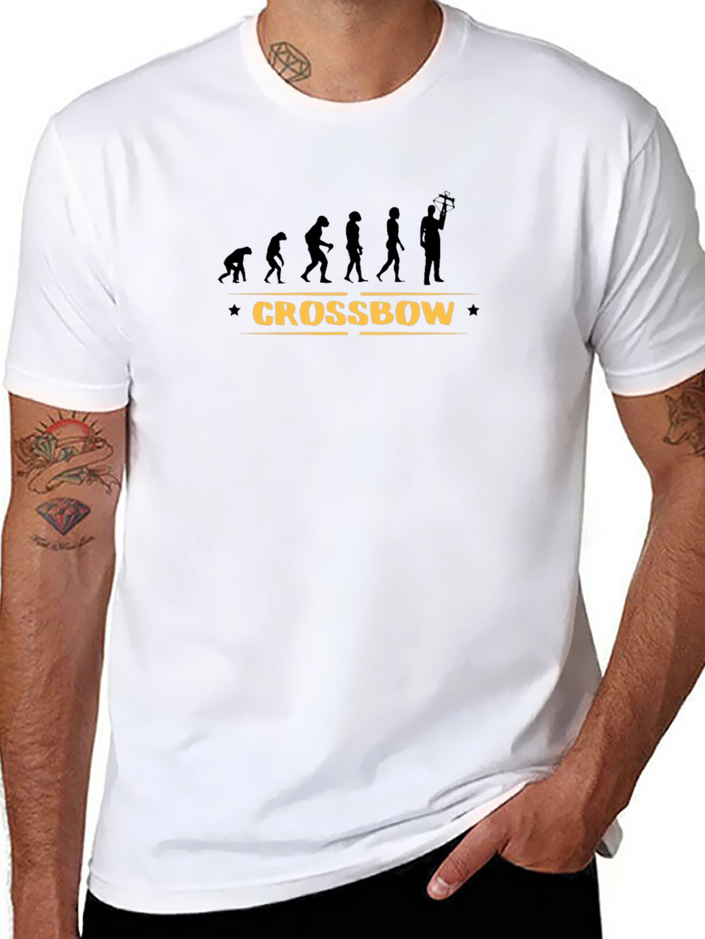 Crossbow Evolution Graphic T-Shirt - Black Cotton Tee
