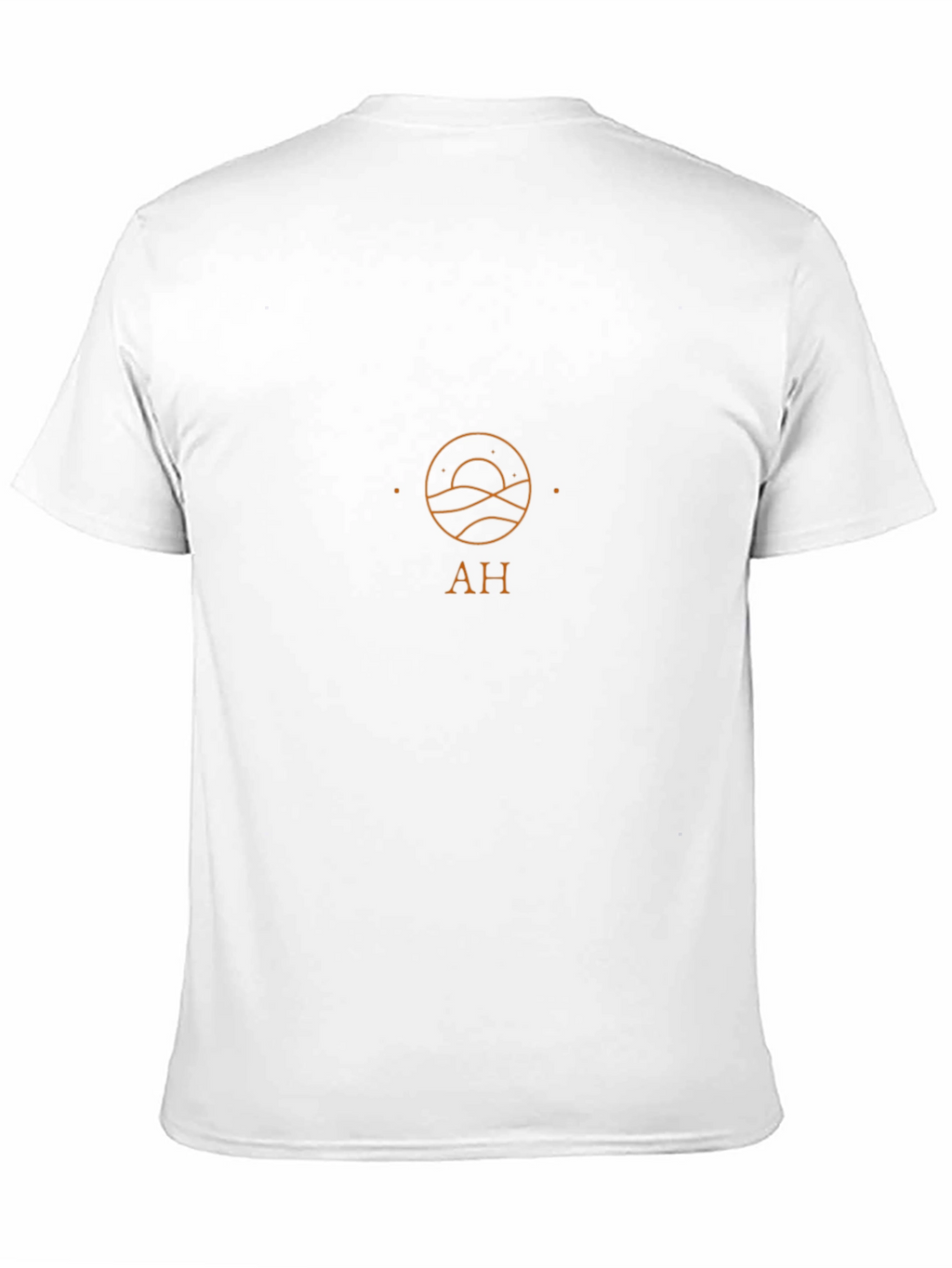 Minimalist Black Tee with Geometric Sun Design