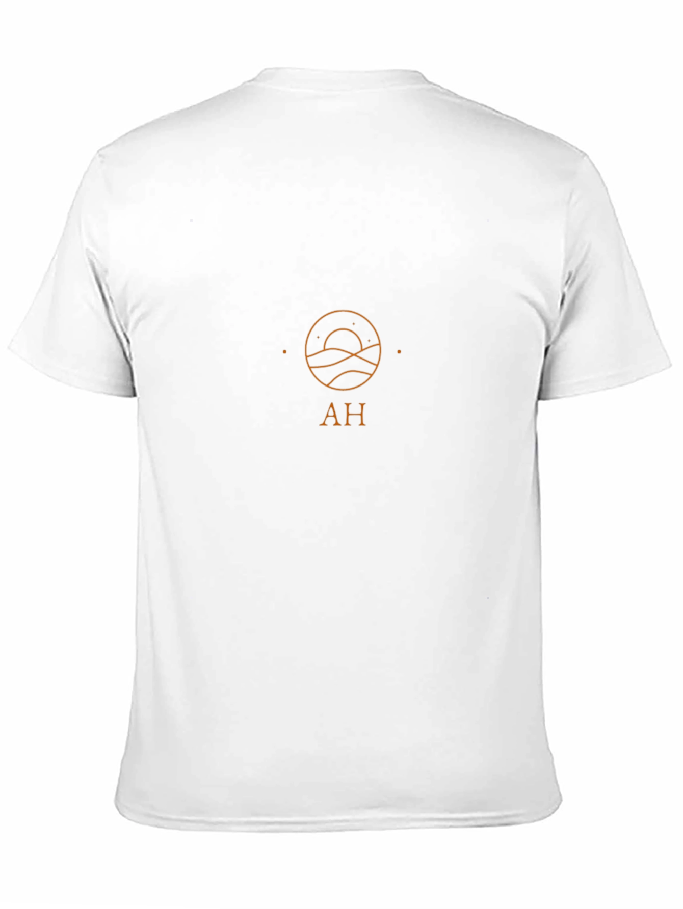 Minimalist Black Tee with Geometric Sun Design