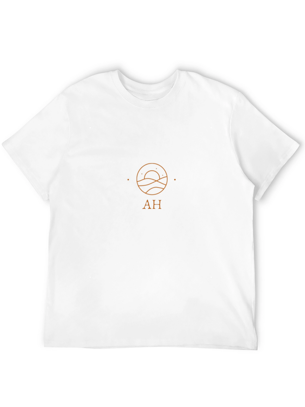 Minimalist Black Tee with Geometric Sun Design