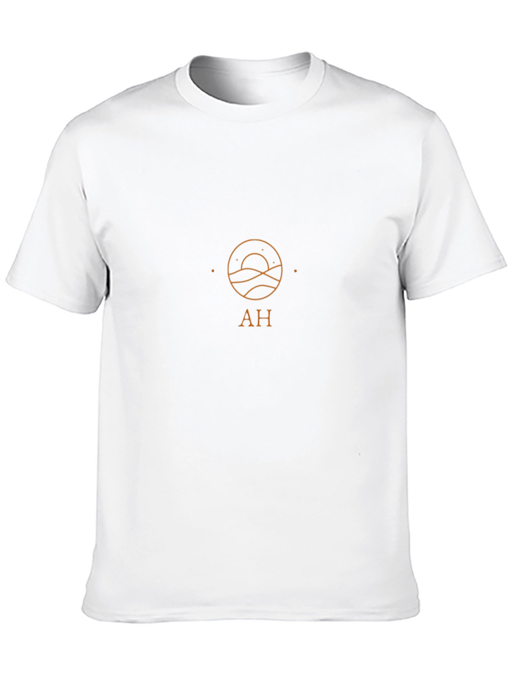 Minimalist Black Tee with Geometric Sun Design