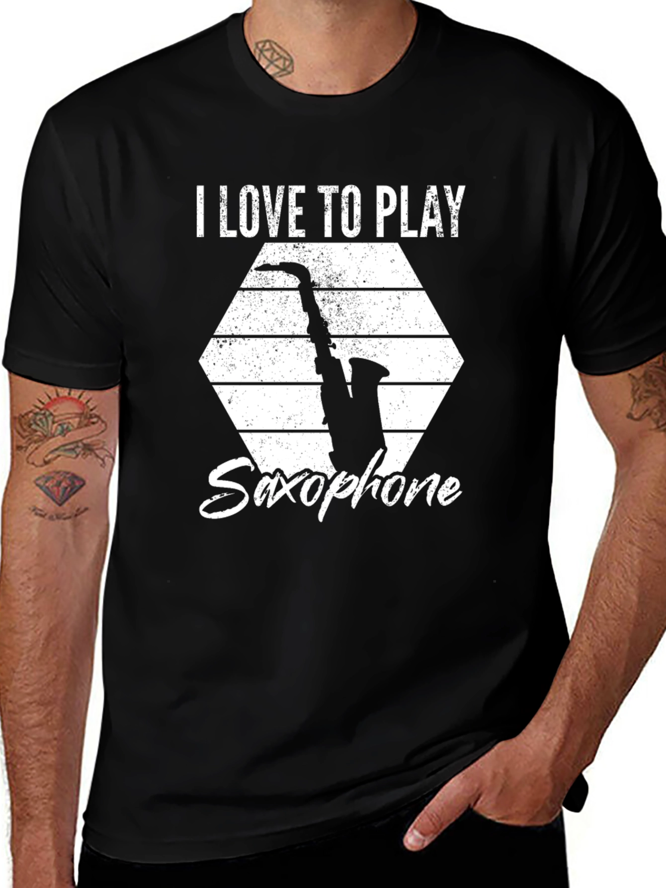 Saxophone Player T-Shirt - I Love to Play Music Tee
