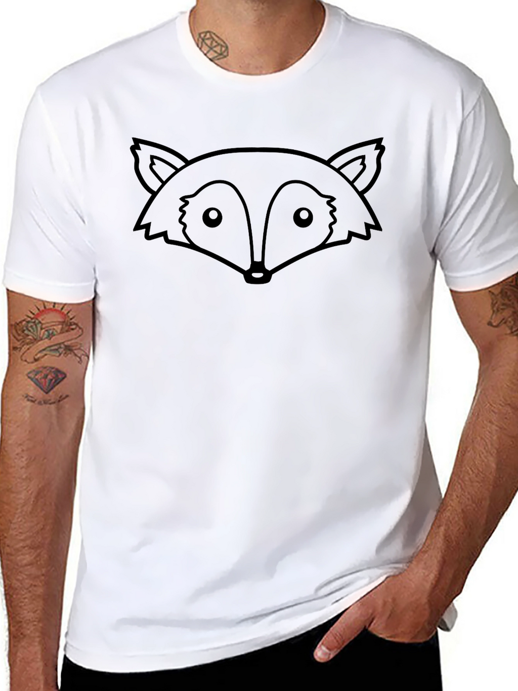 Fox Graphic Print Tee - Modern Casual Style