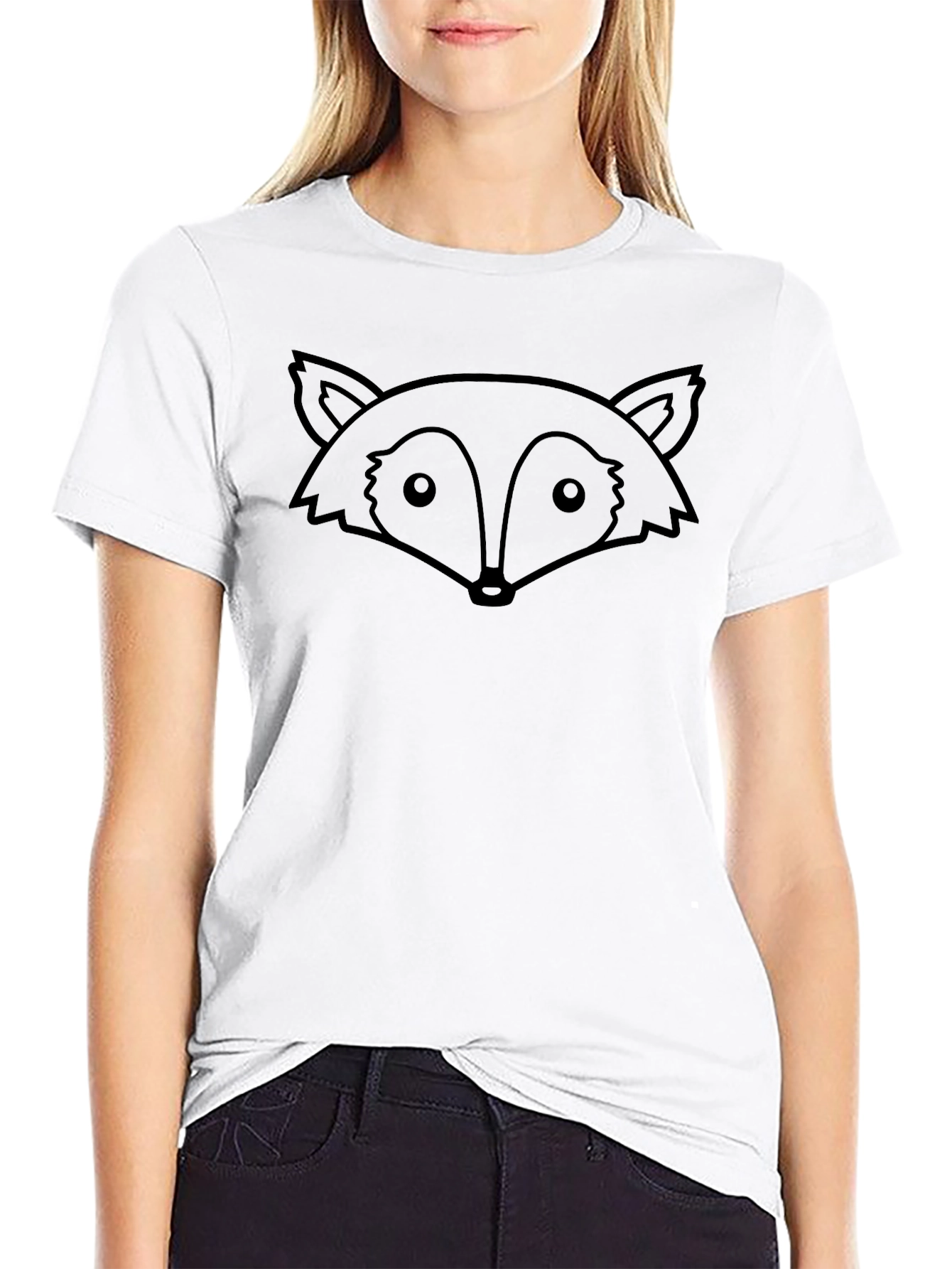 Fox Graphic Print Tee - Modern Casual Style