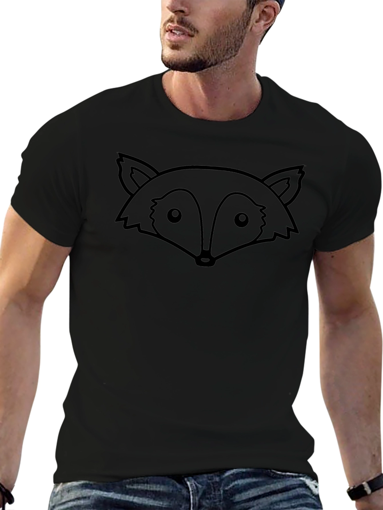 Fox Graphic Print Tee - Modern Casual Style