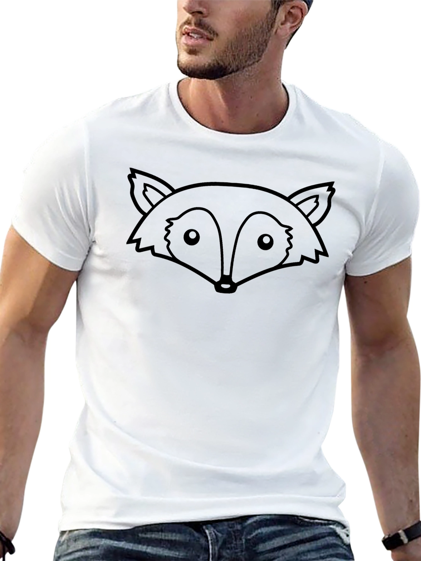 Fox Graphic Print Tee - Modern Casual Style