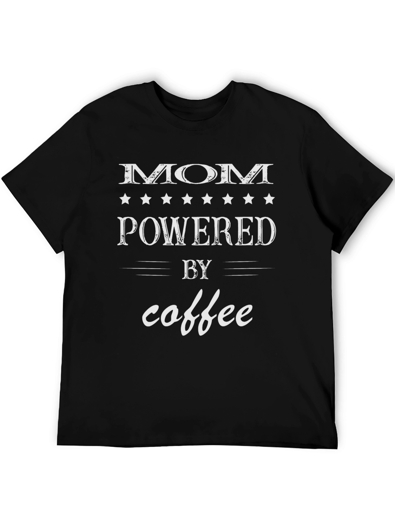 Mom Powered By Coffee Graphic Tee