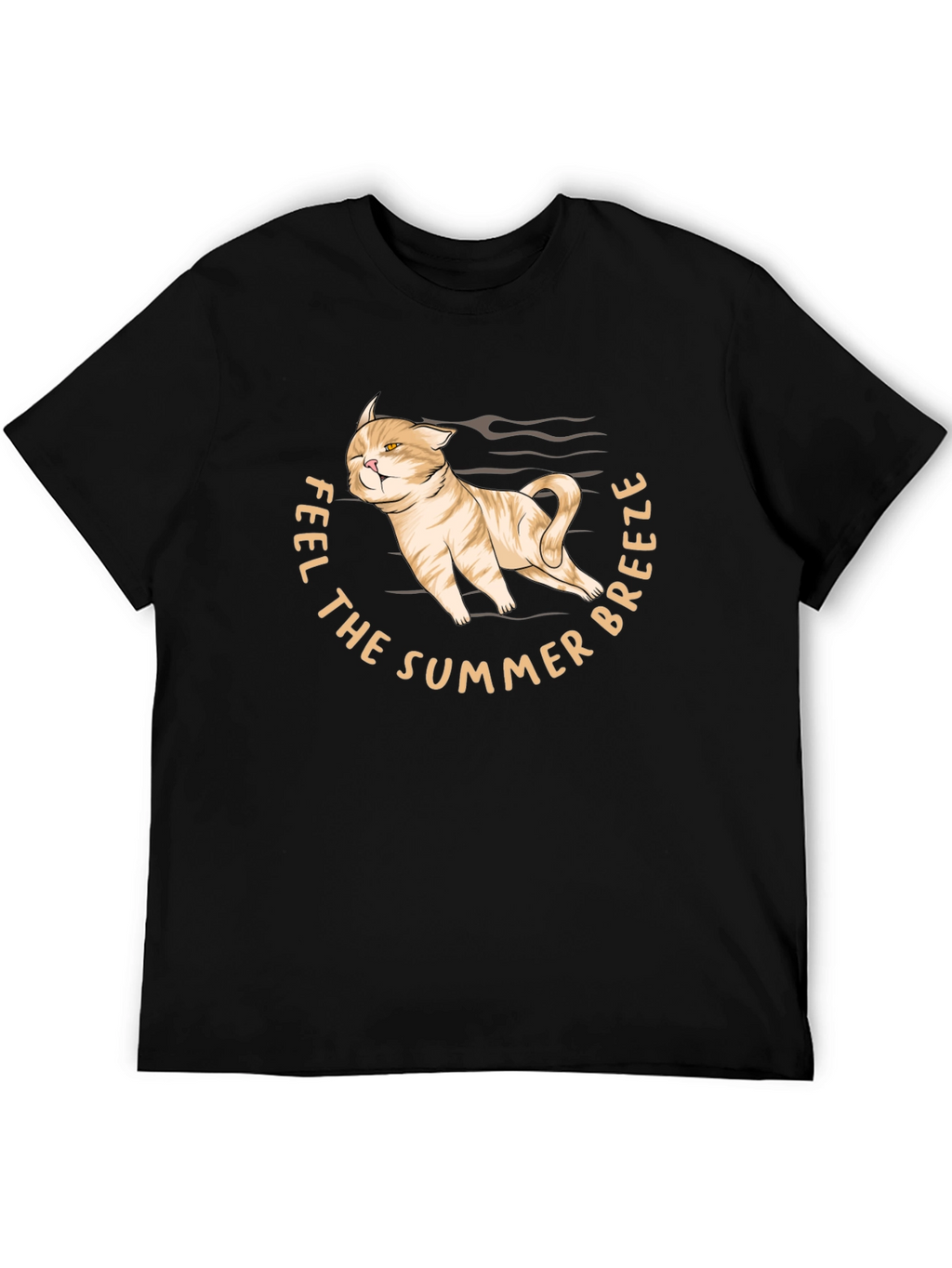 Feel The Summer Breeze Cat Graphic T-Shirt