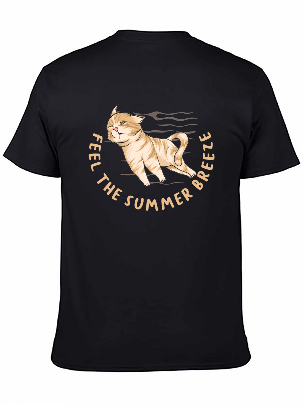 Feel The Summer Breeze Cat Graphic T-Shirt