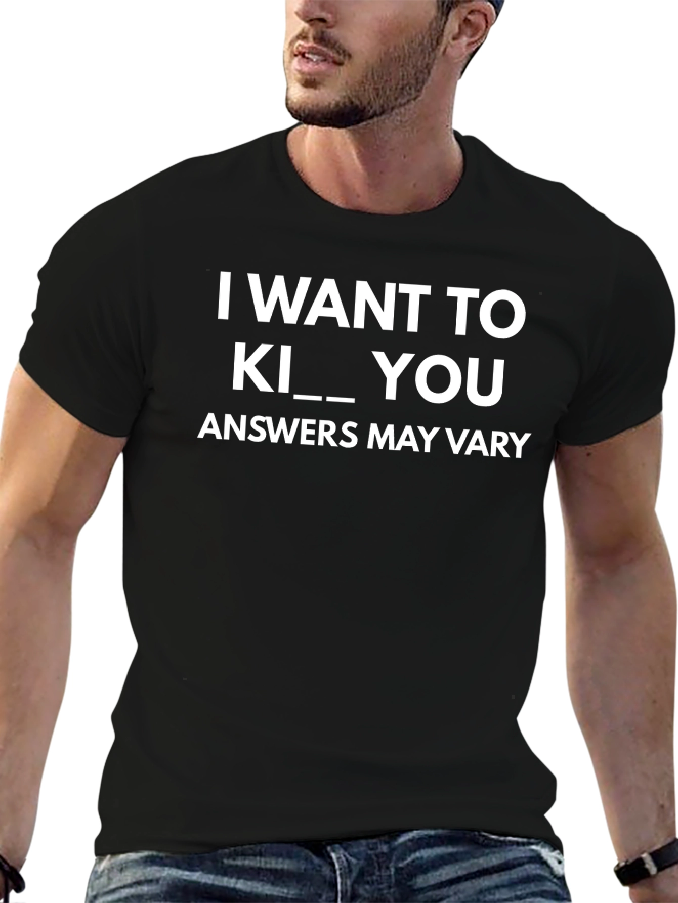 Humorous I Want To Kill You Black T-Shirt