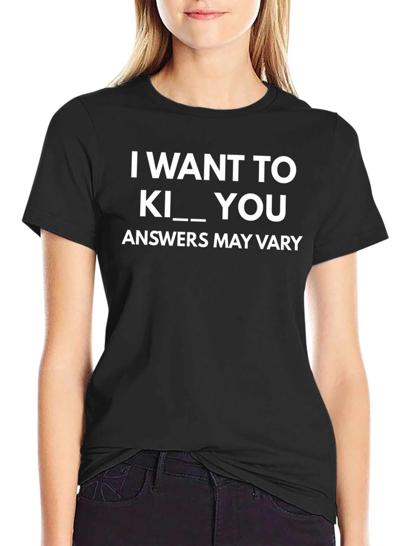 Humorous I Want To Kill You Black T-Shirt