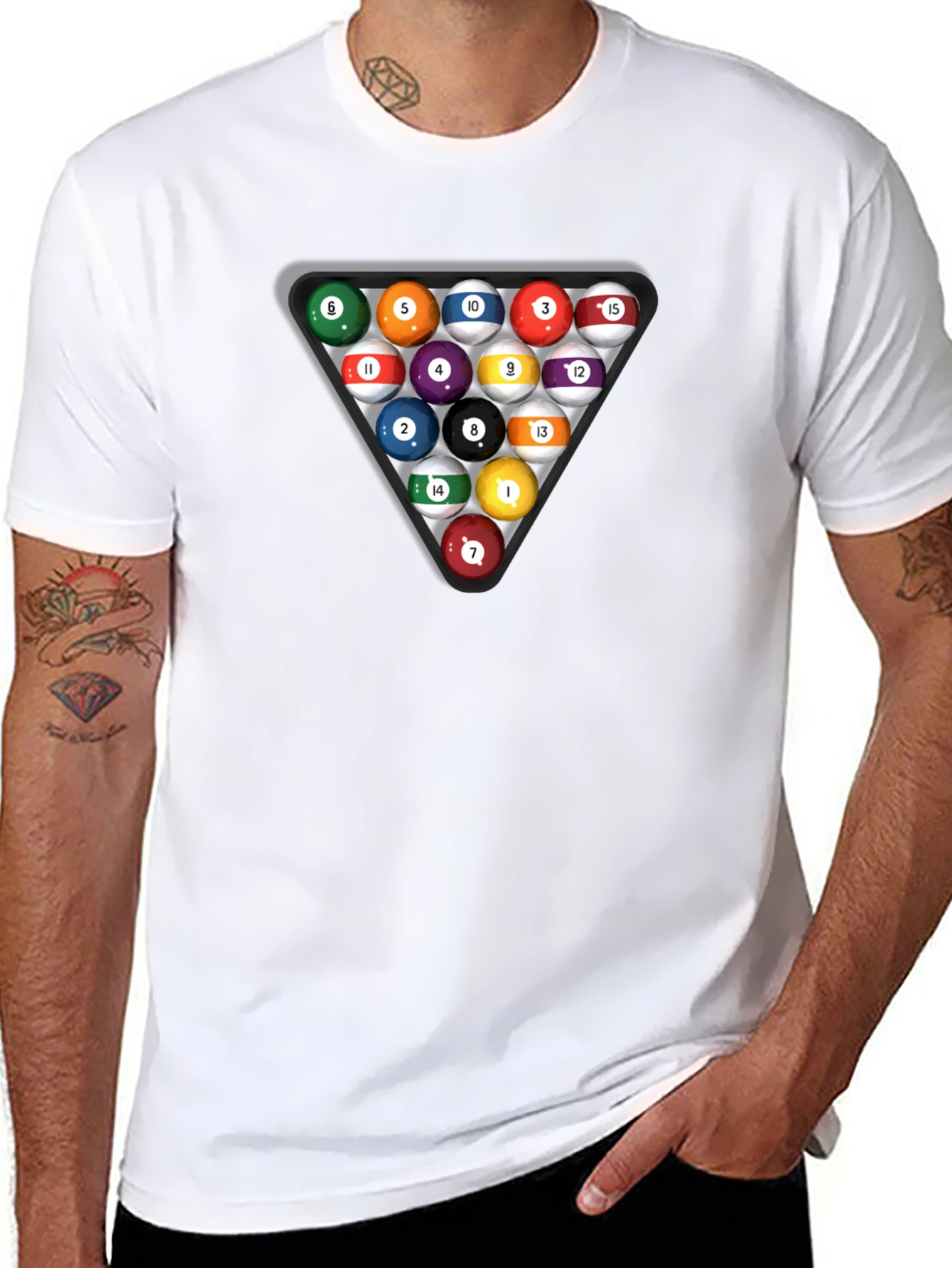 Pool Balls T-Shirt - Rack Em Up!