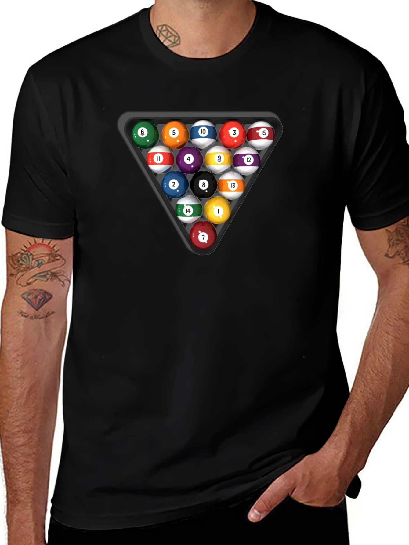 Pool Balls T-Shirt - Rack Em Up!
