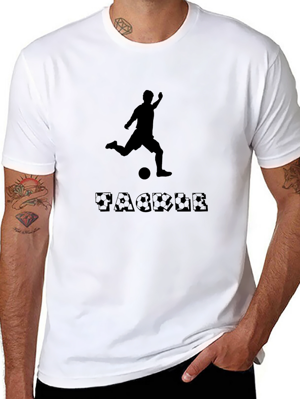Tackle Soccer Graphic Tee - Black
