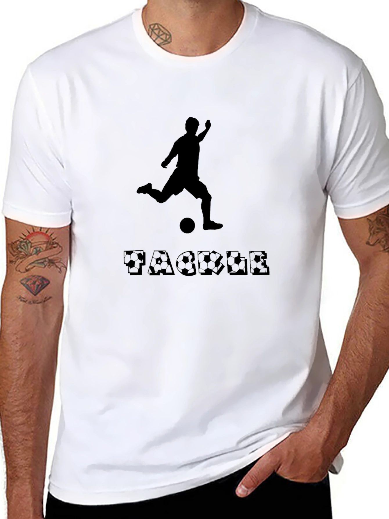 Tackle Soccer Graphic Tee - Black