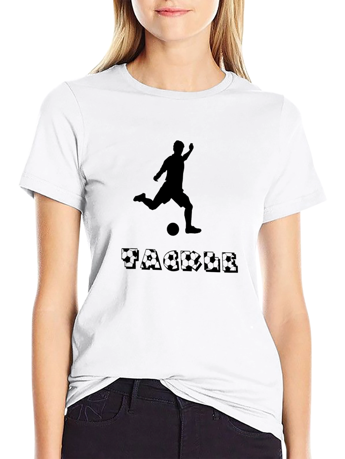 Tackle Soccer Graphic Tee - Black