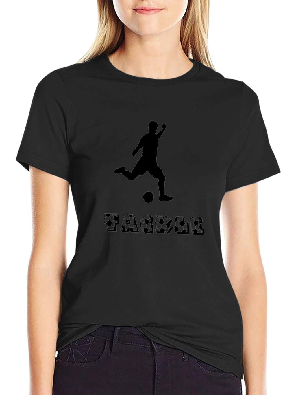 Tackle Soccer Graphic Tee - Black