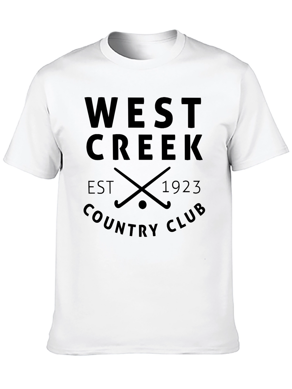 West Creek Country Club T-Shirt Black Cotton