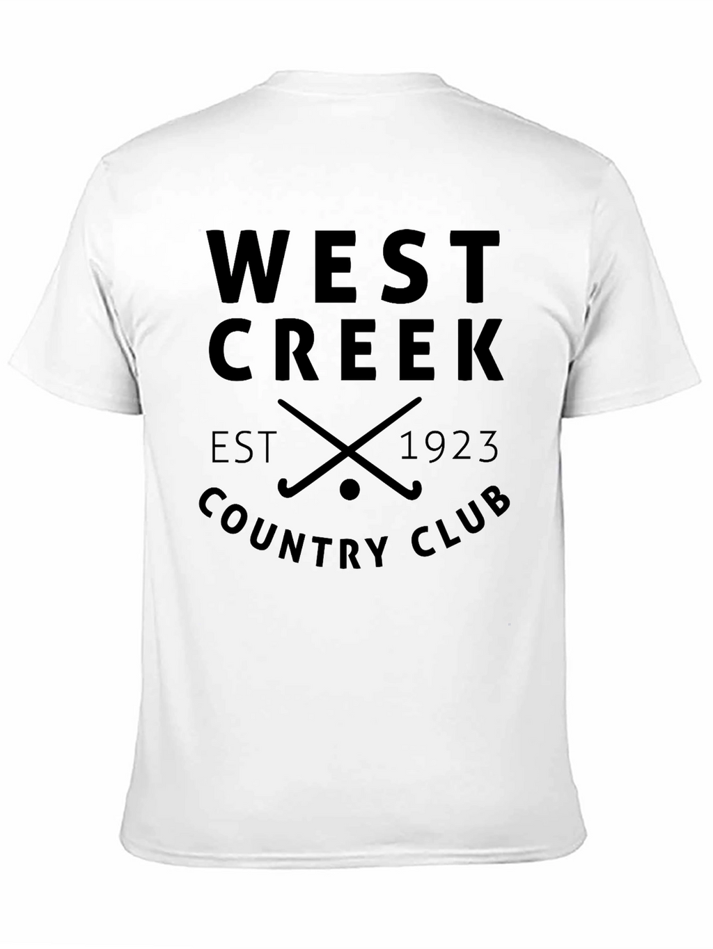West Creek Country Club T-Shirt Black Cotton