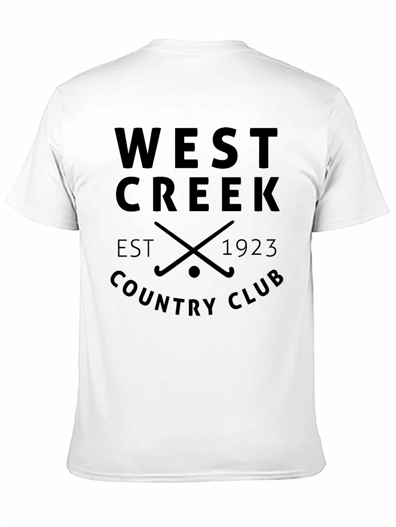 West Creek Country Club T-Shirt Black Cotton
