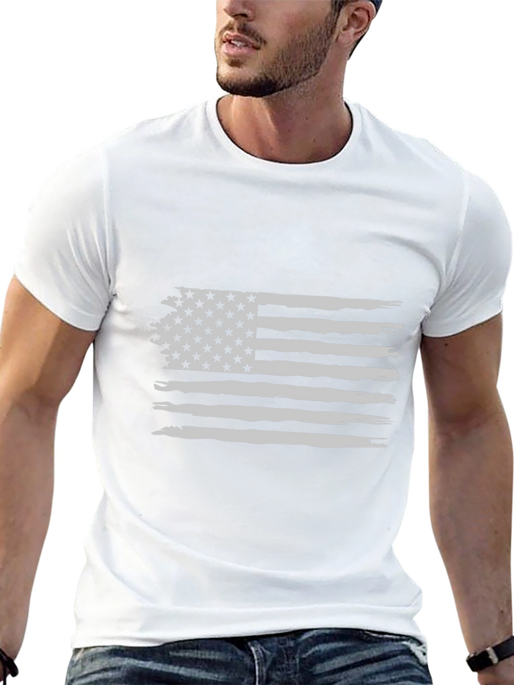 Distressed American Flag Graphic Tee