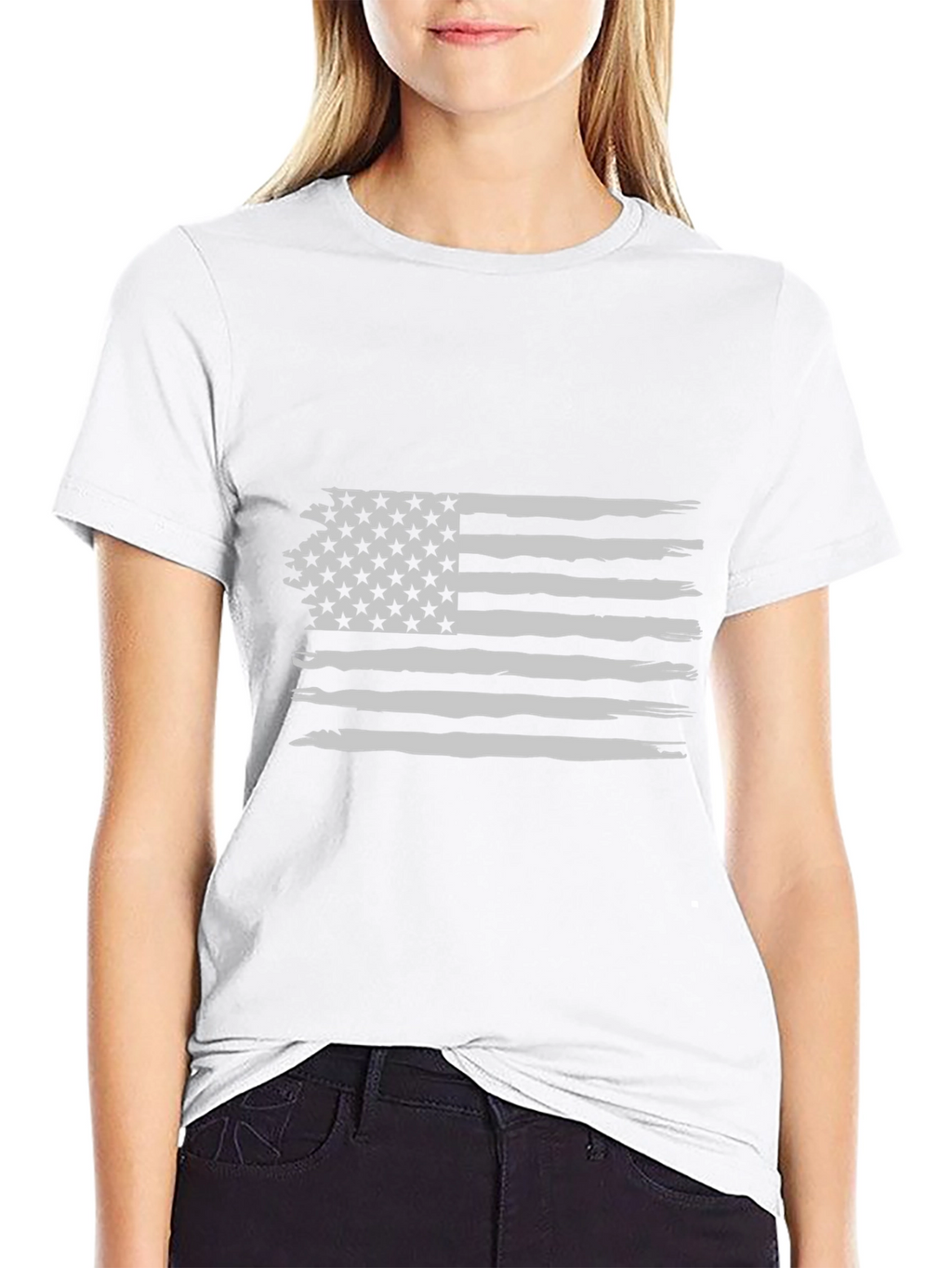 Distressed American Flag Graphic Tee