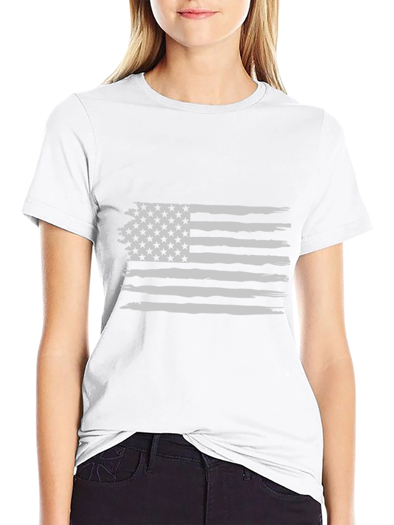 Distressed American Flag Graphic Tee