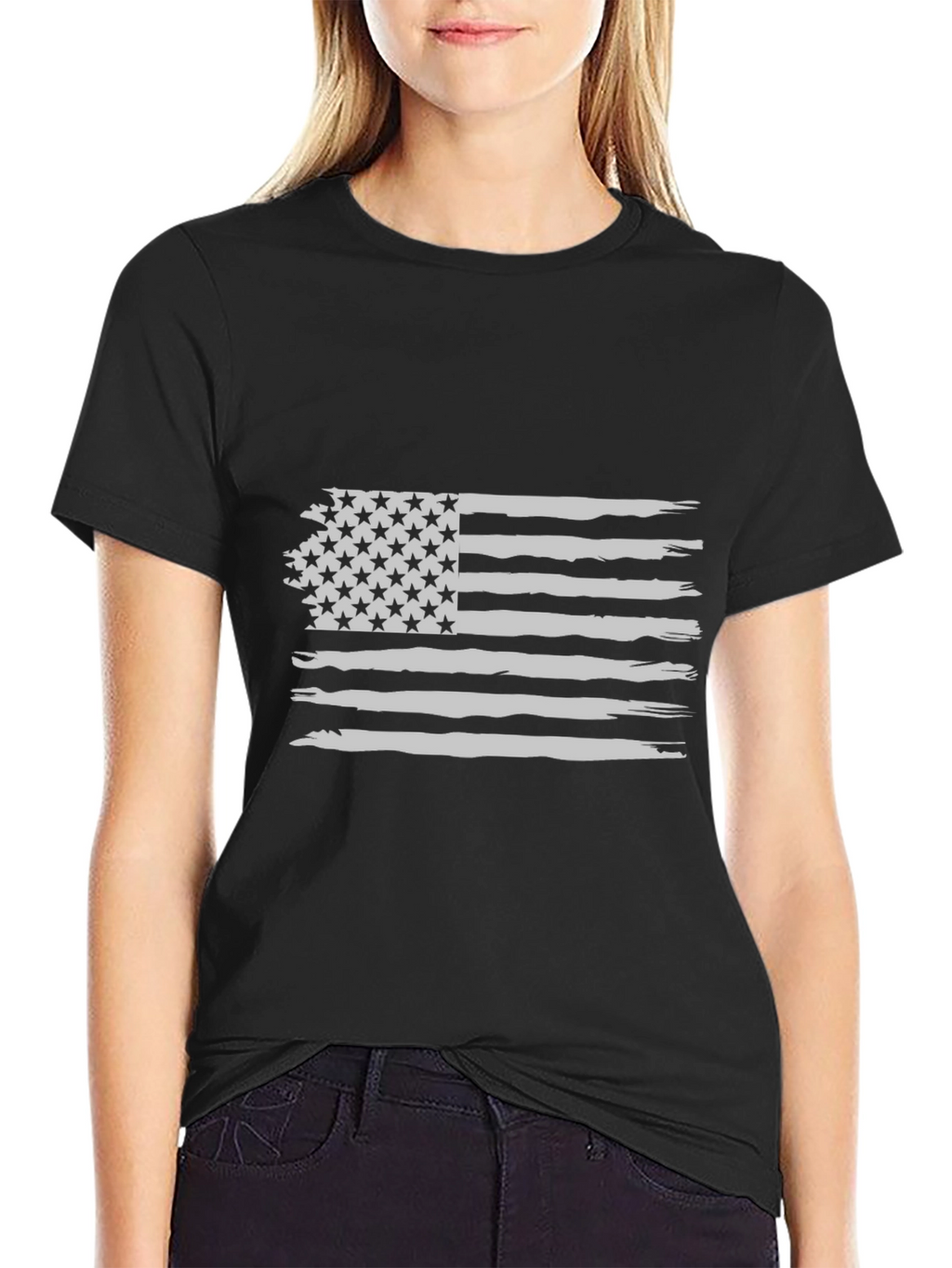 Distressed American Flag Graphic Tee