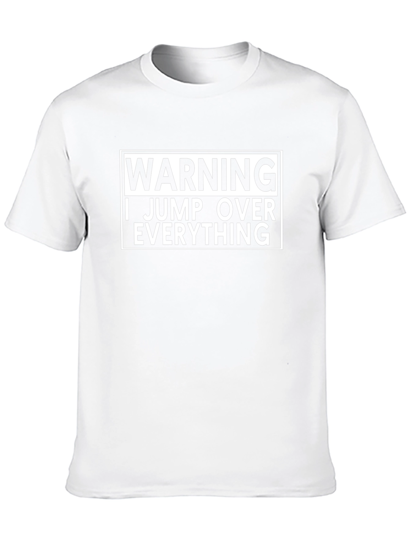 Warning I Jump Over Everything Black T-Shirt